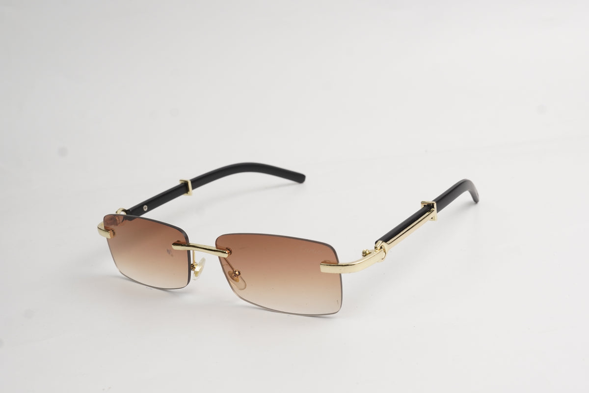 Cartier-Rimless-Metal-Rectangle-Sunglasses