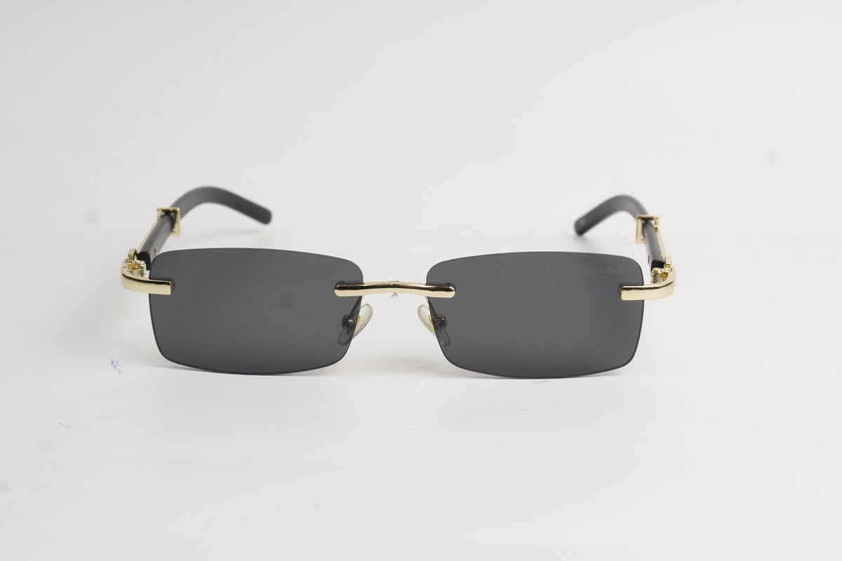 Cartier-Rimless-Metal-Rectangle-Sunglasses