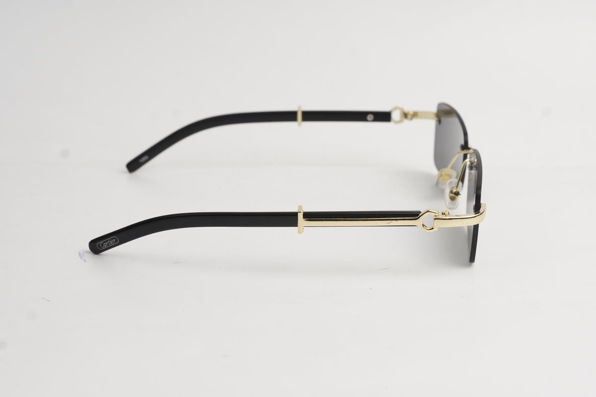 Cartier-Rimless-Metal-Rectangle-Sunglasses