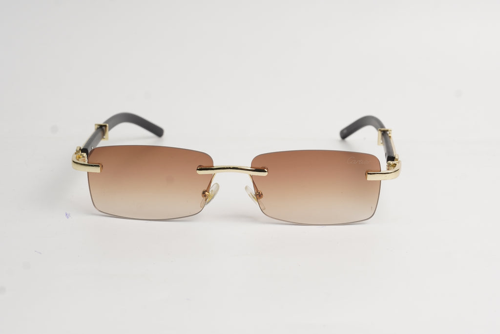Cartier-Rimless-Metal-Rectangle-Sunglasses