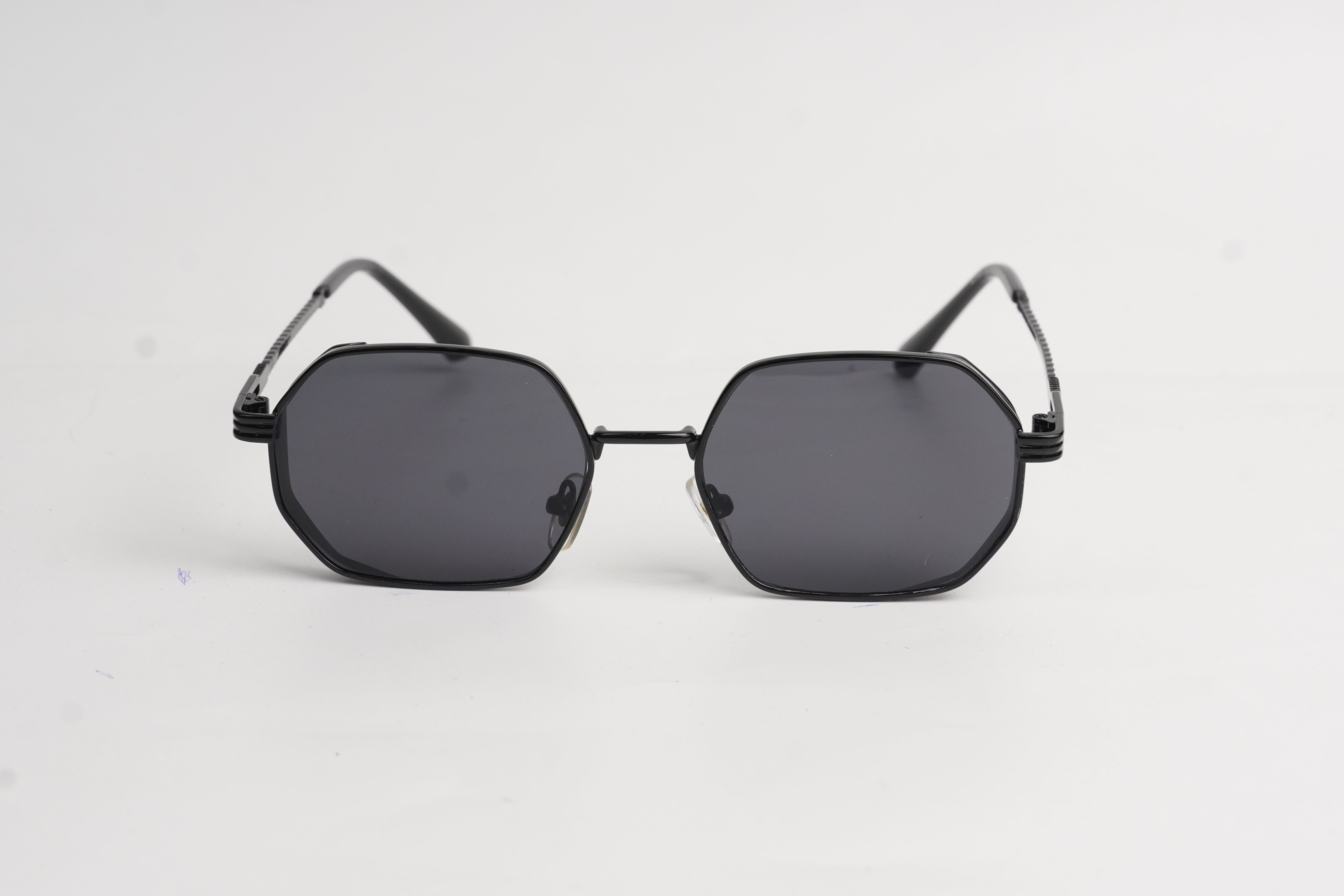 OLD MONEY-Metal-Slim-Hexagon-Sunglasses Secondary image