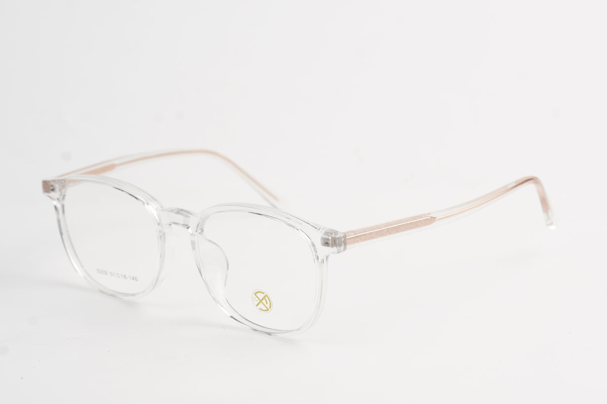 Korean2.0-5009-Acetate-Transparent-Gold-Square