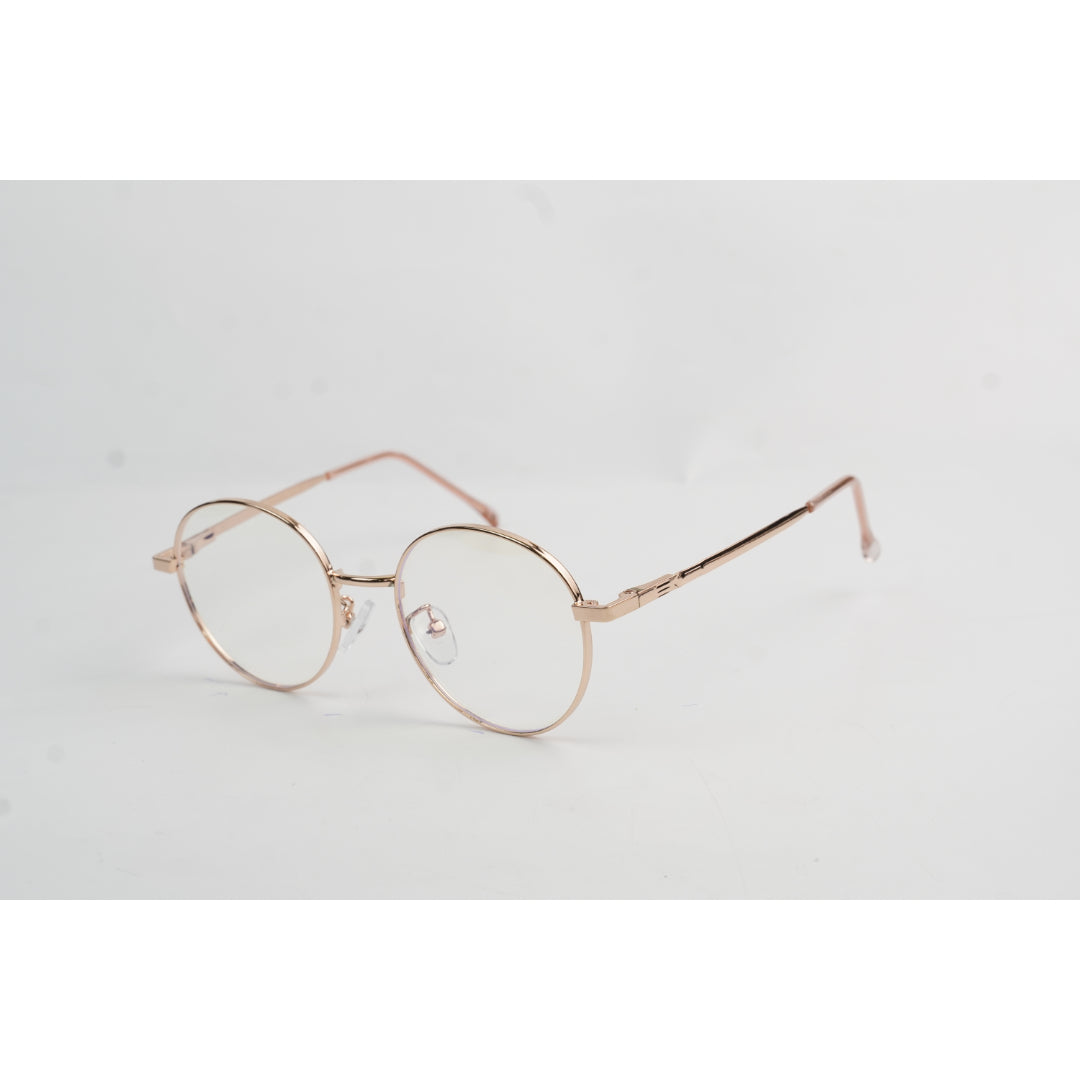 rose gold round metal eyeglasses Main image
