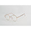 rose gold round metal eyeglasses