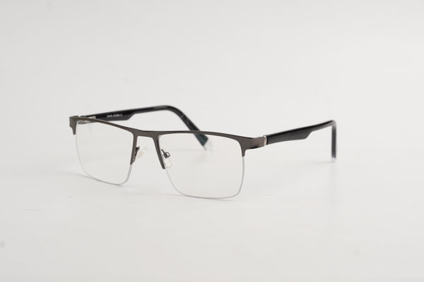 David Jacob-8008-Half Rimless-Rectangle-Metal