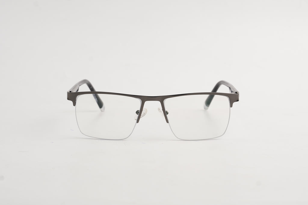 David Jacob-8008-Half Rimless-Rectangle-Metal