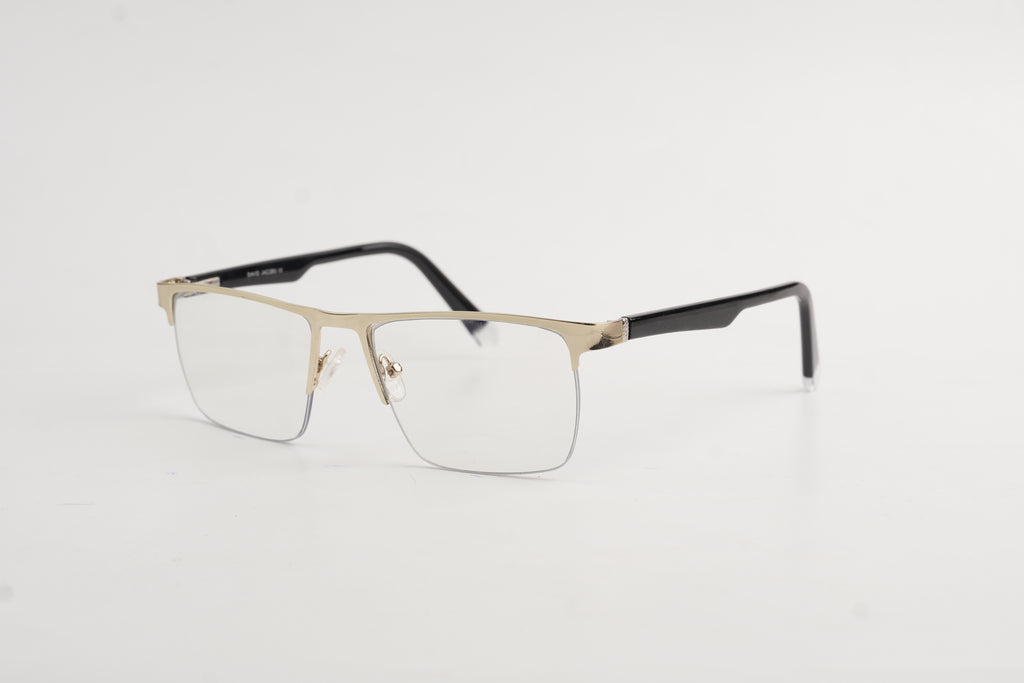 David Jacob-8008-Half Rimless-Rectangle-Metal