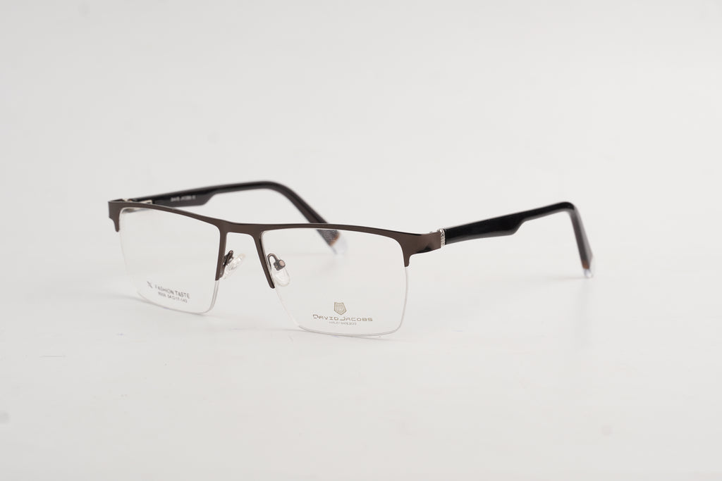 David Jacob-8008-Half Rimless-Rectangle-Metal