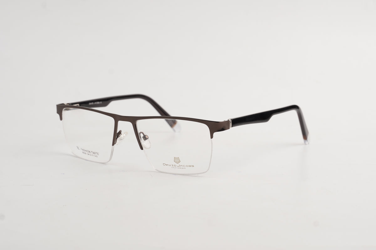 David Jacob-8008-Half Rimless-Rectangle-Metal