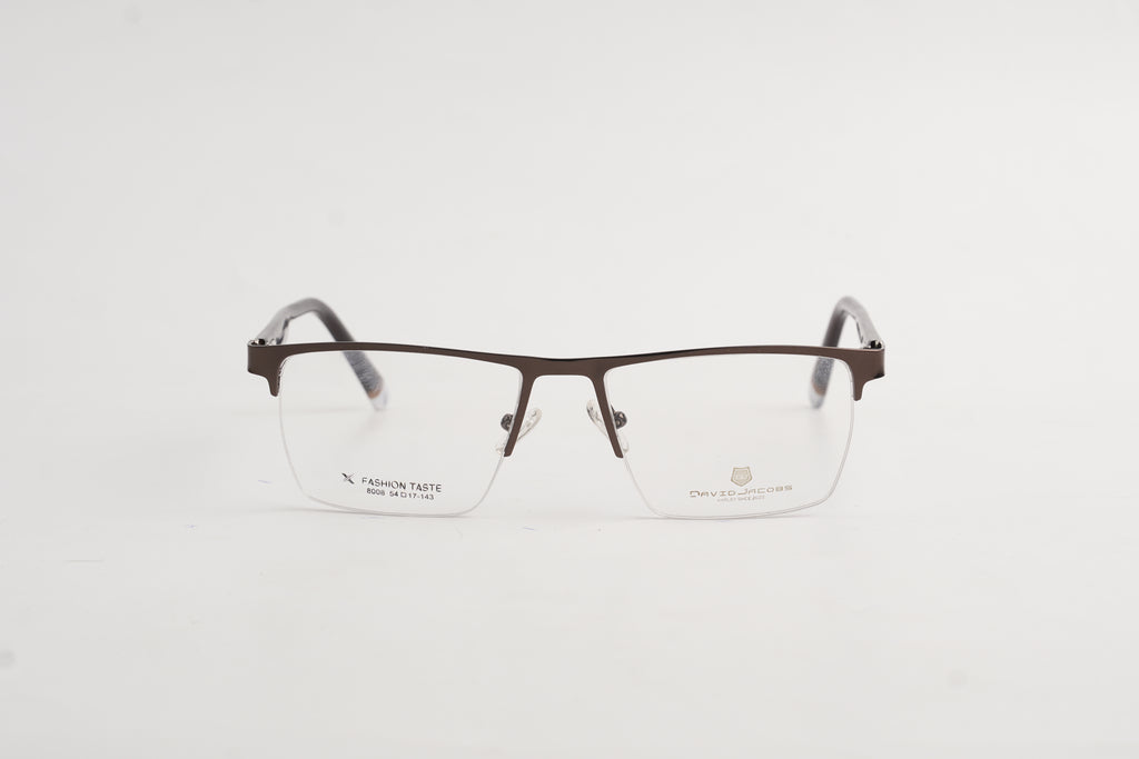 David Jacob-8008-Half Rimless-Rectangle-Metal