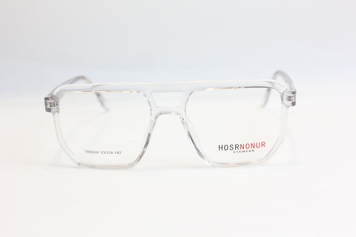 Bold-0042-Square-Transparent-Double Bridge-Acetate